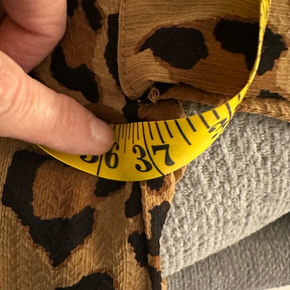 Free People Intimately Leopard Print Top Sleep Oversized Flowy Size L Boho - Picture 9 of 10